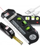 Лазерен нивелир с ролетка 2.5м 3 LED режима с USB